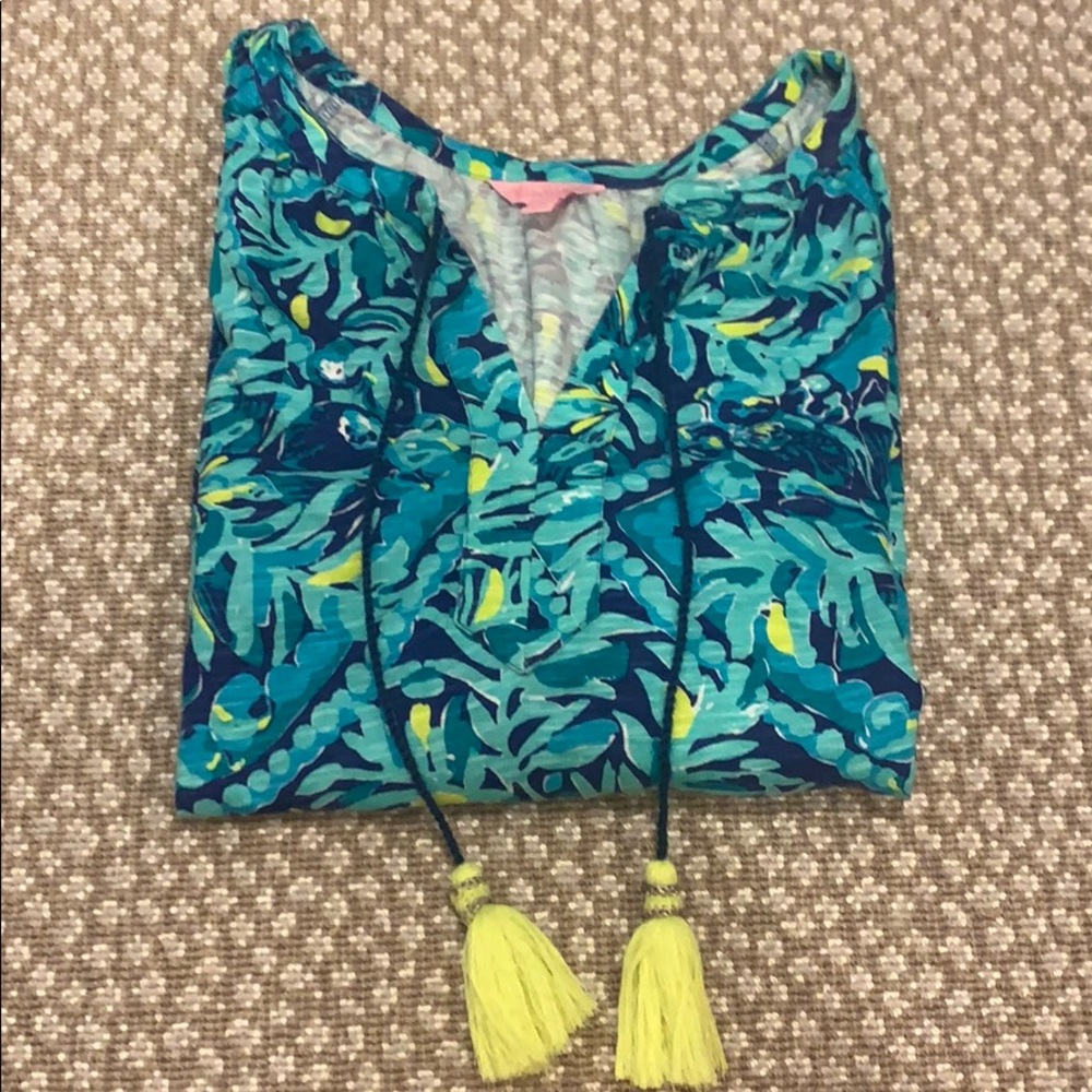SZ M Lilly Pulitzer bell sleeve top
